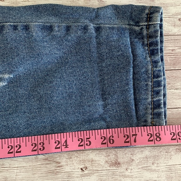 One Teaspoon Awesome Baggies Medium Wash Super Distressed Ripped Straight Jeans - Picture 13 of 14